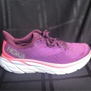 Hoka One Clifton 8 women's running shoes Ibis Rose Size 7.5B